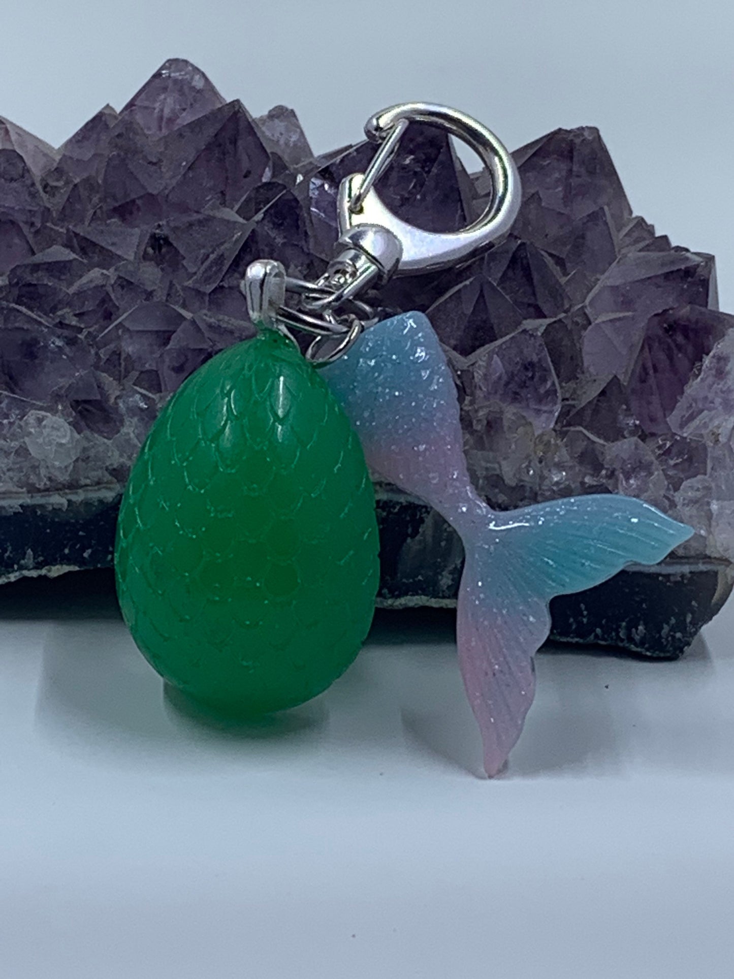 Resin Dragon Egg Keychain