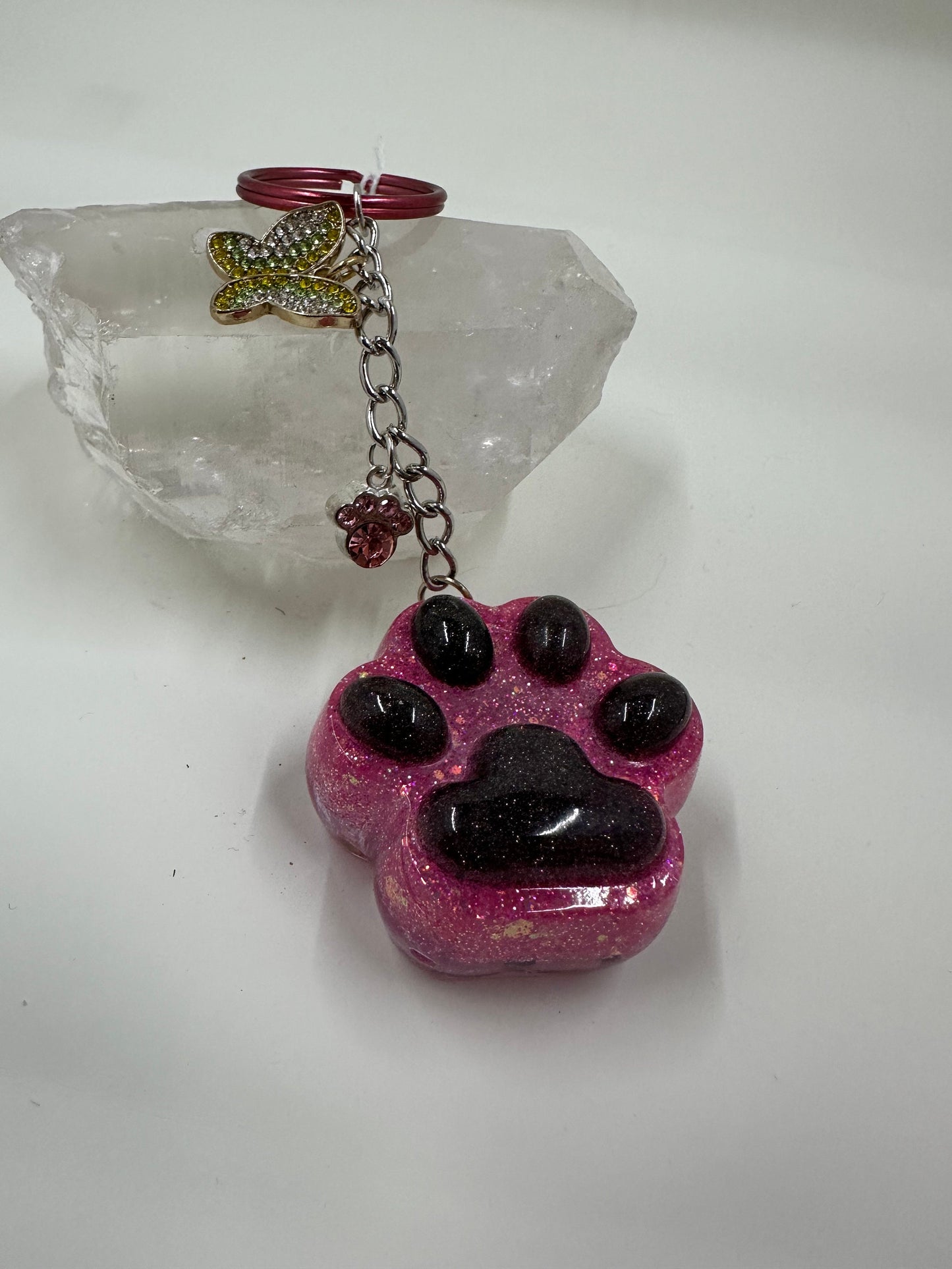 Cat Paw Keychain with Stickers