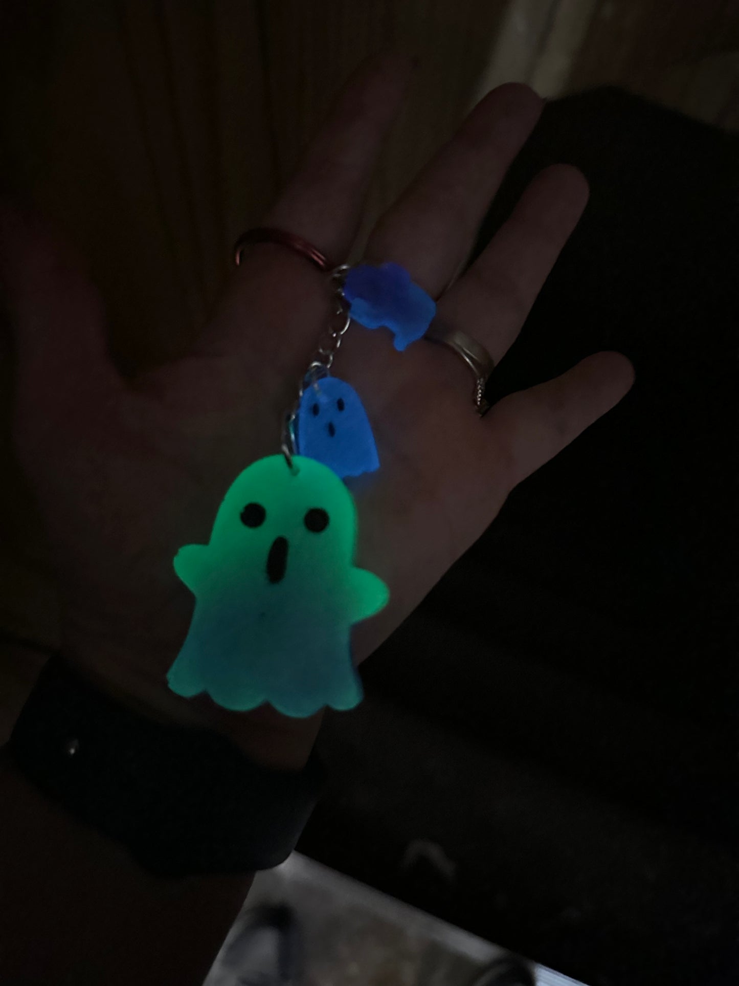 Glow In The Dark Ghost Keychain