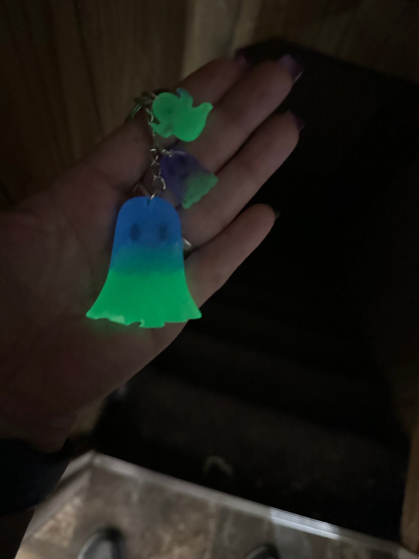 Glow In The Dark Ghost Keychain