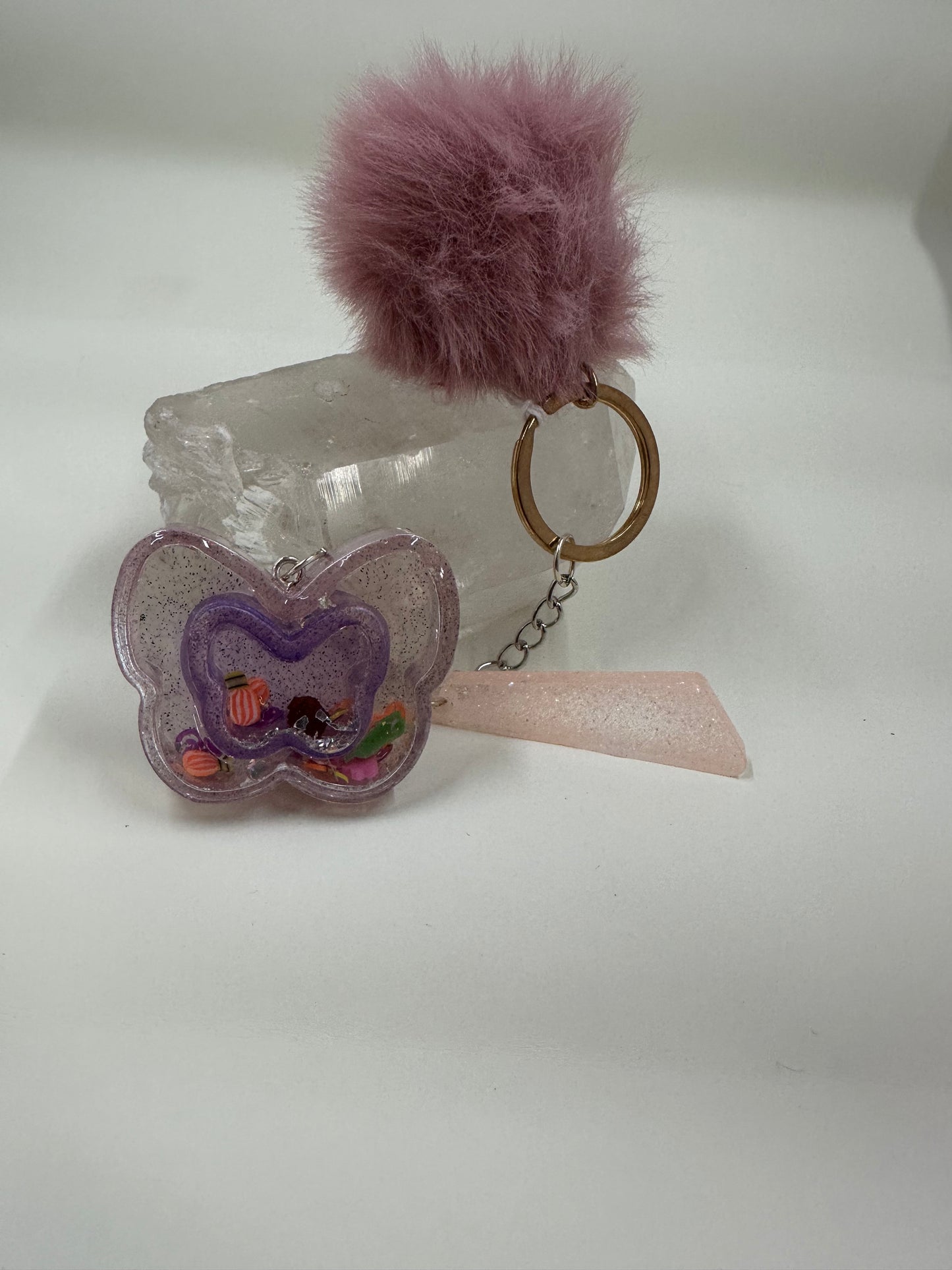 Butterfly Shaker Keychain