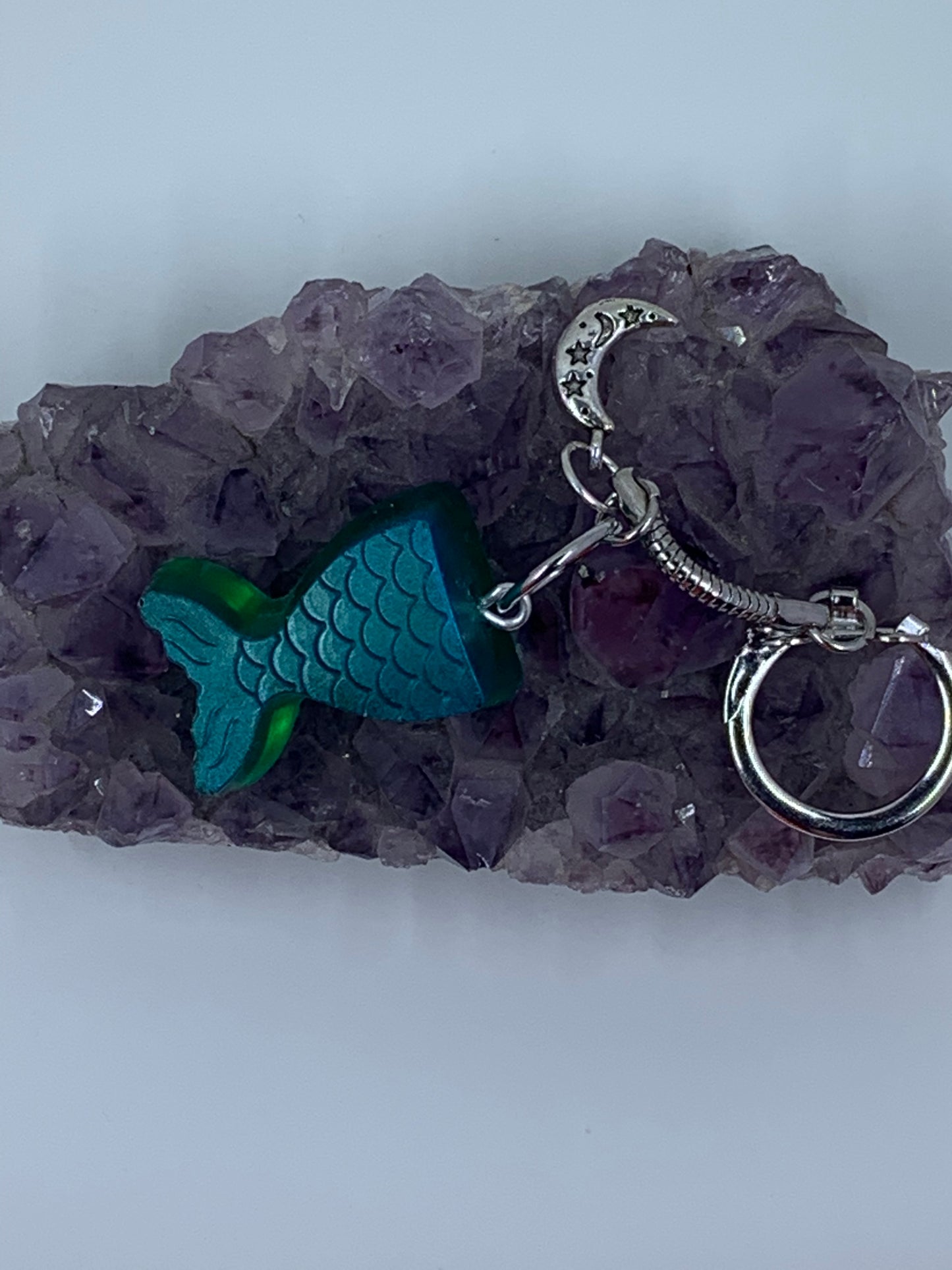 Resin Mermaid Tail Keychains