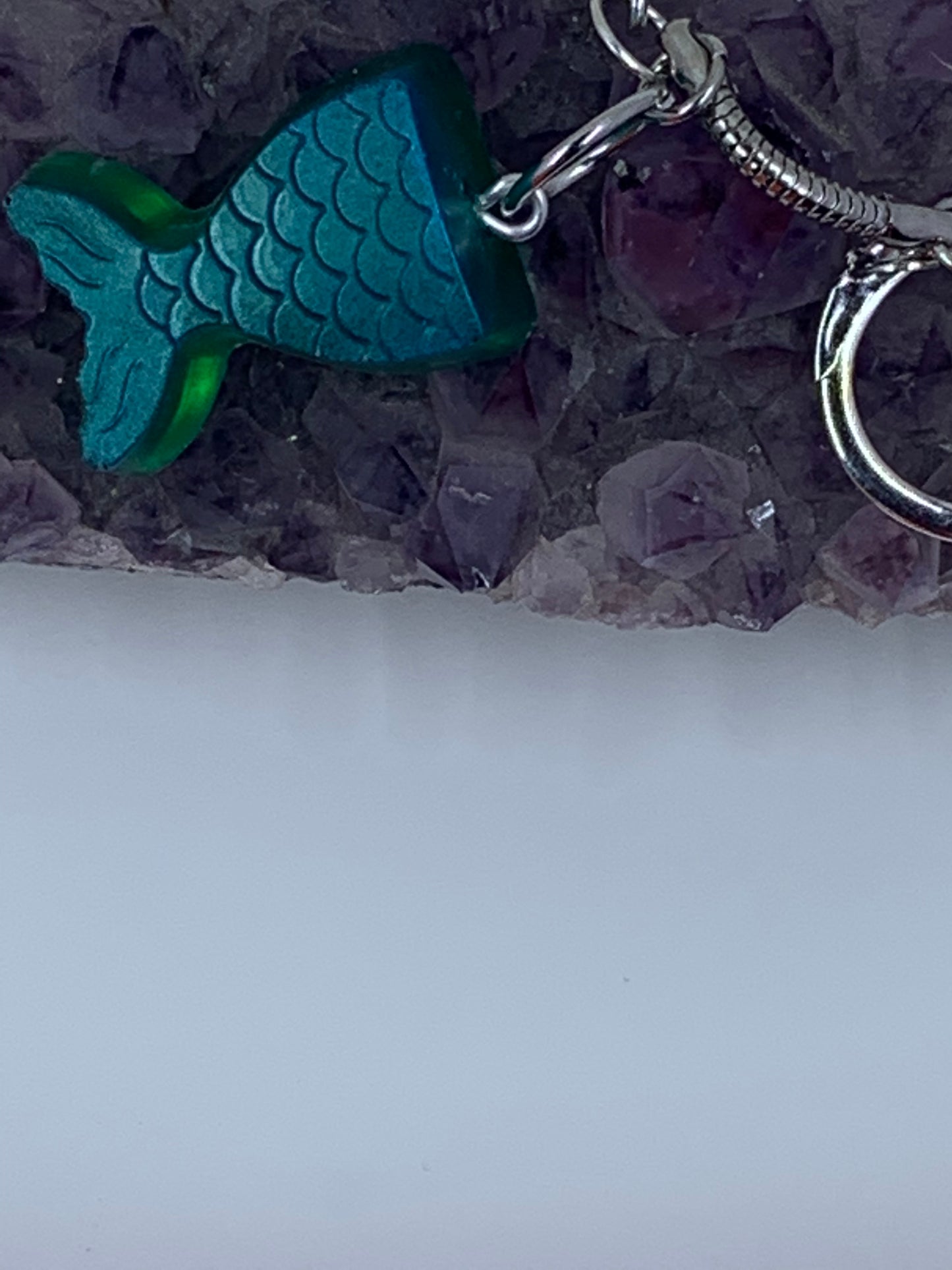 Resin Mermaid Tail Keychains