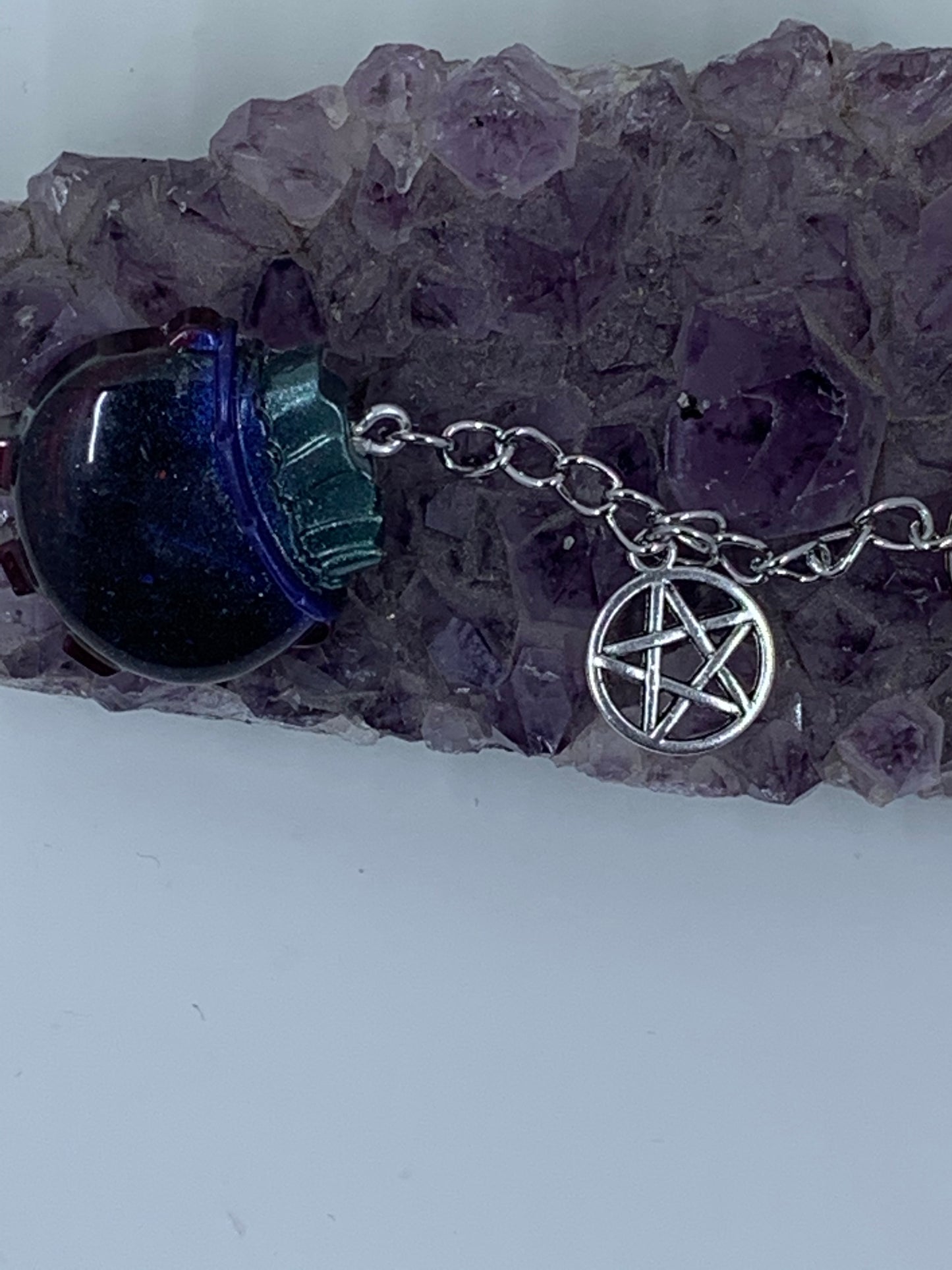 Resin Ghost and cauldron keychains