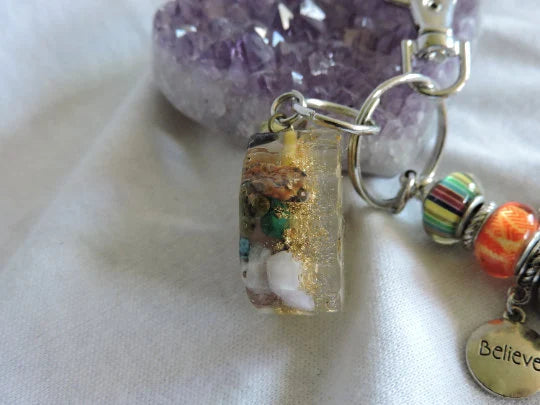 Unicorn Head Orgone Key Chain