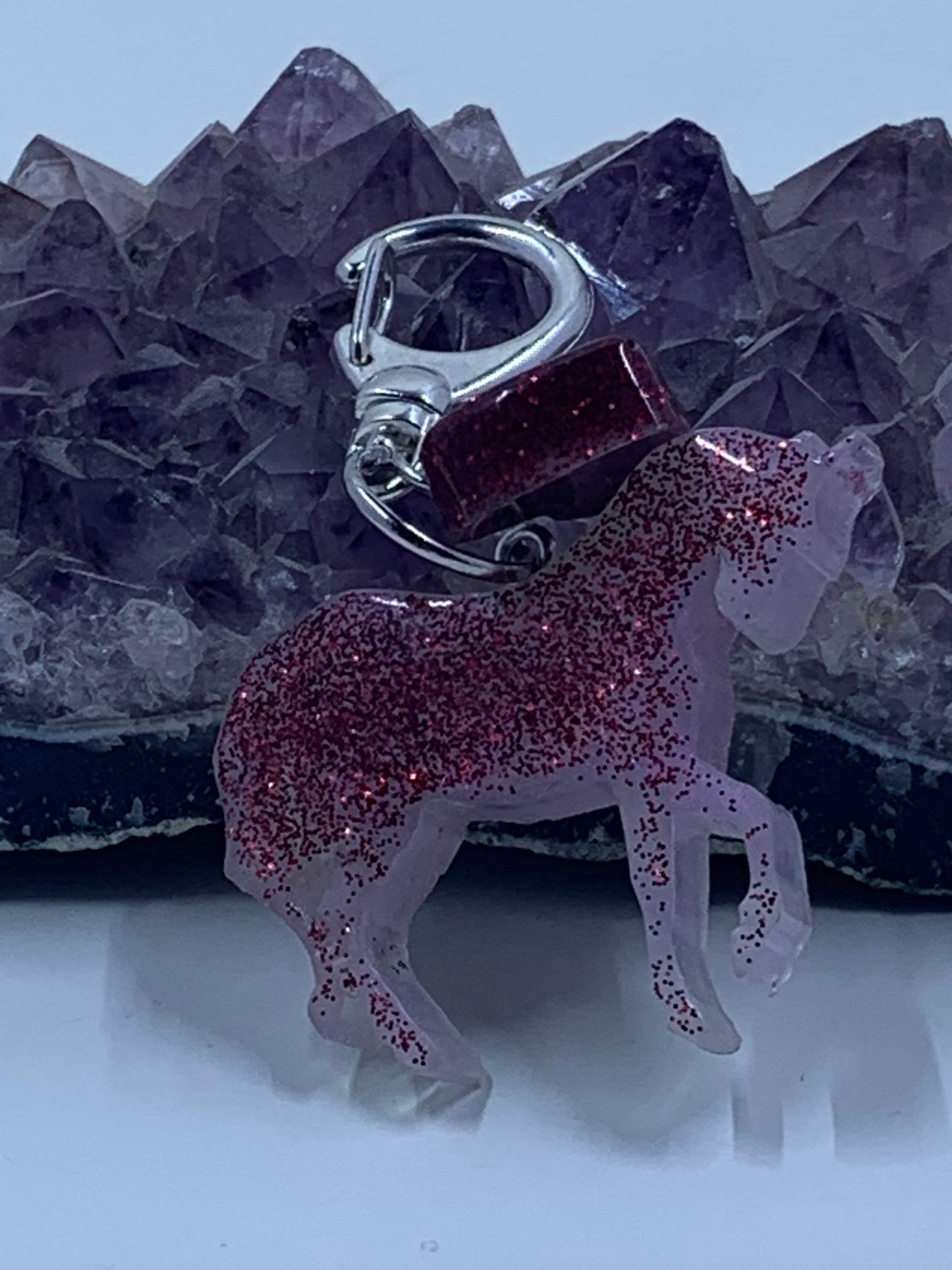 Resin Unicorn Keychain