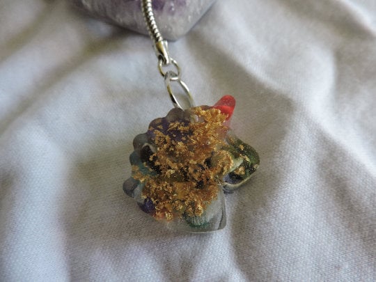 Unicorn Head Orgone Key Chain