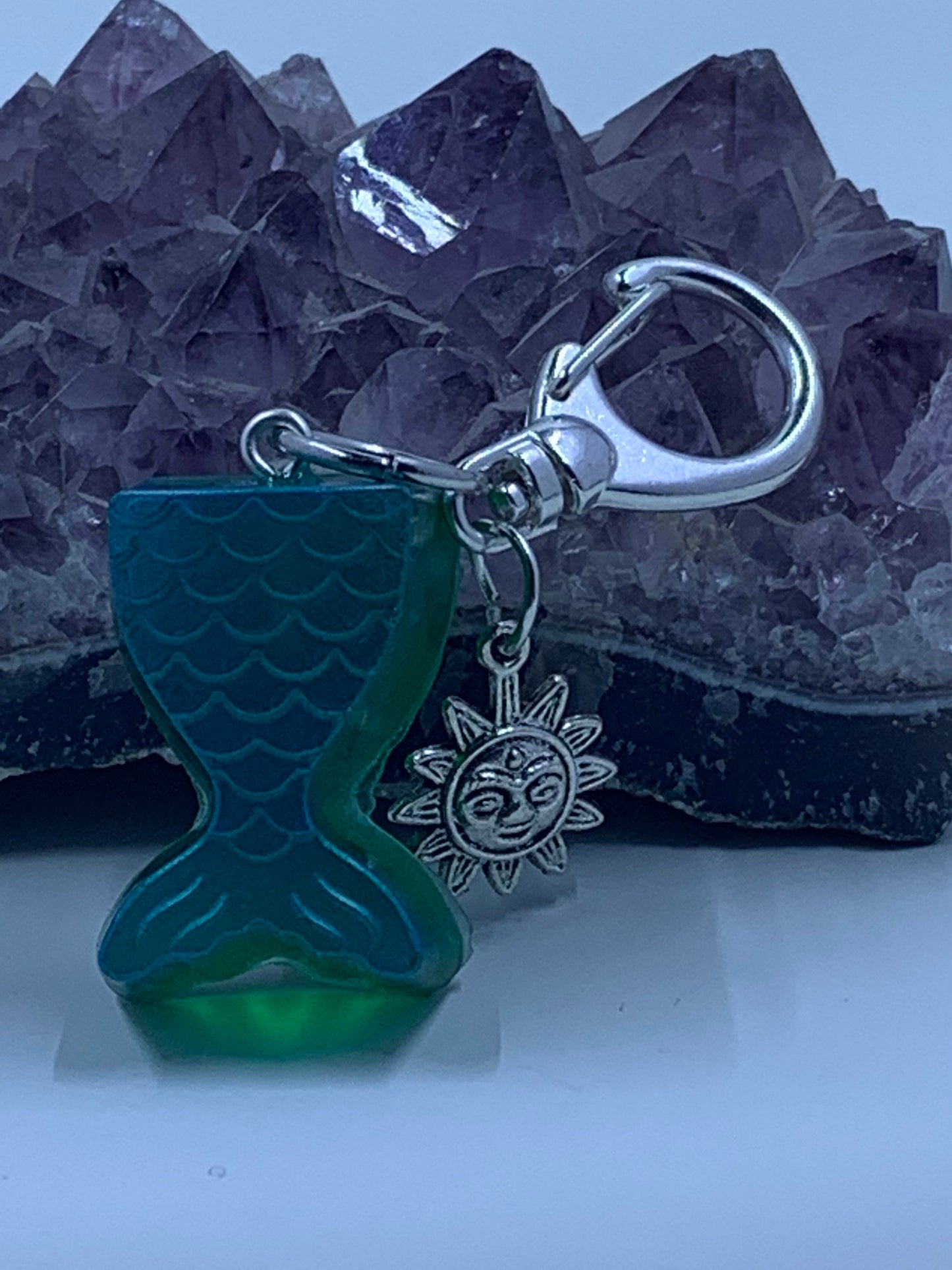 Resin Mermaid Tail Keychains