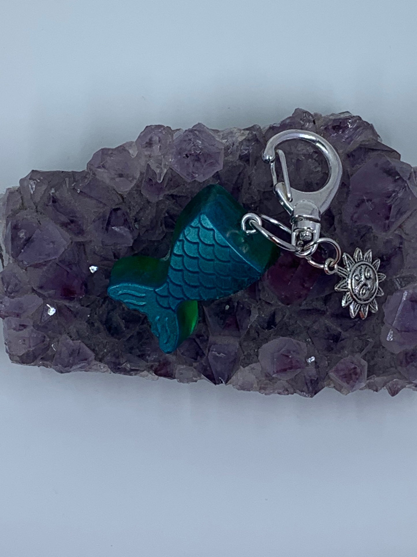 Resin Mermaid Tail Keychains