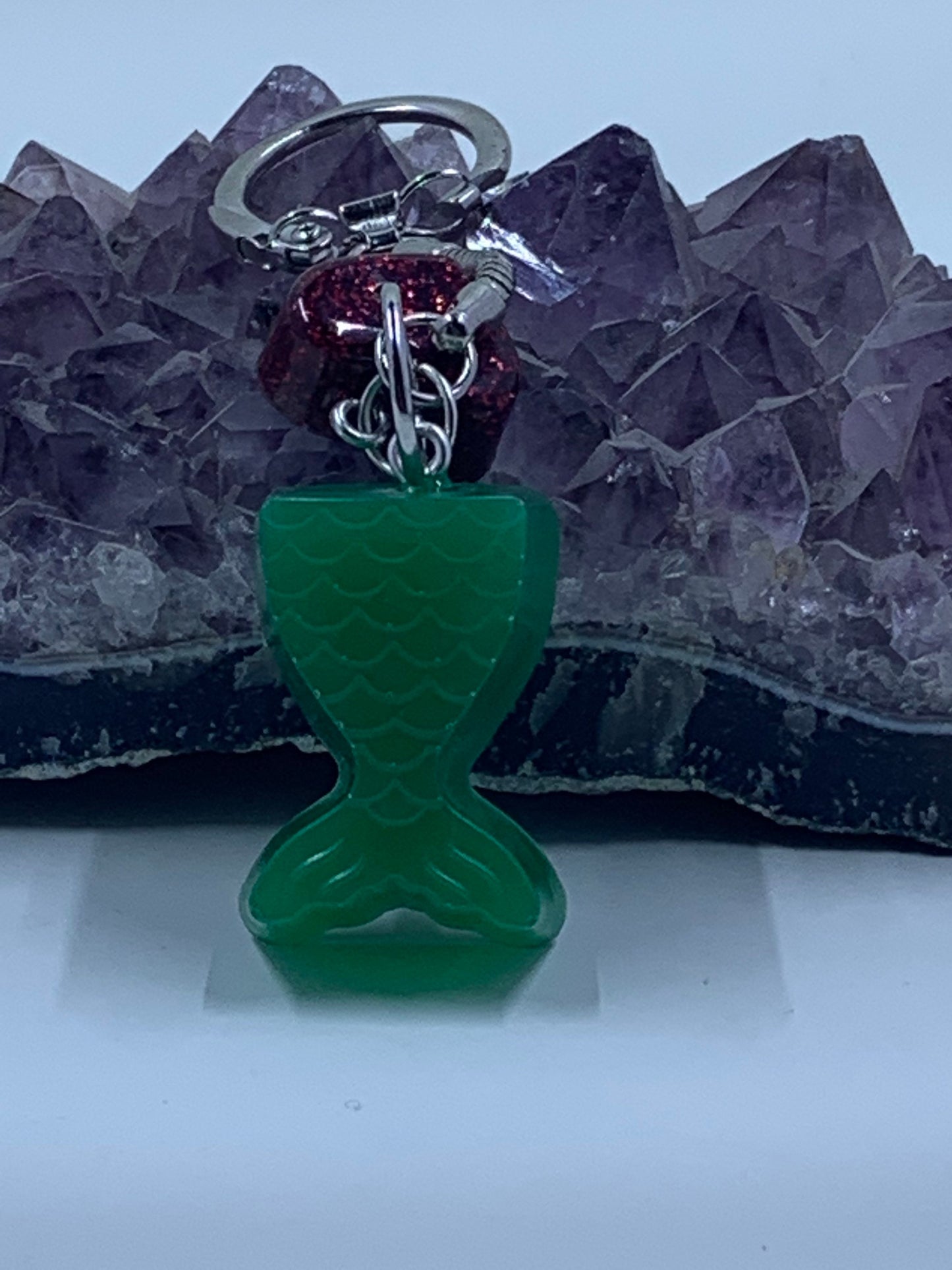 Resin Mermaid Tail Keychains