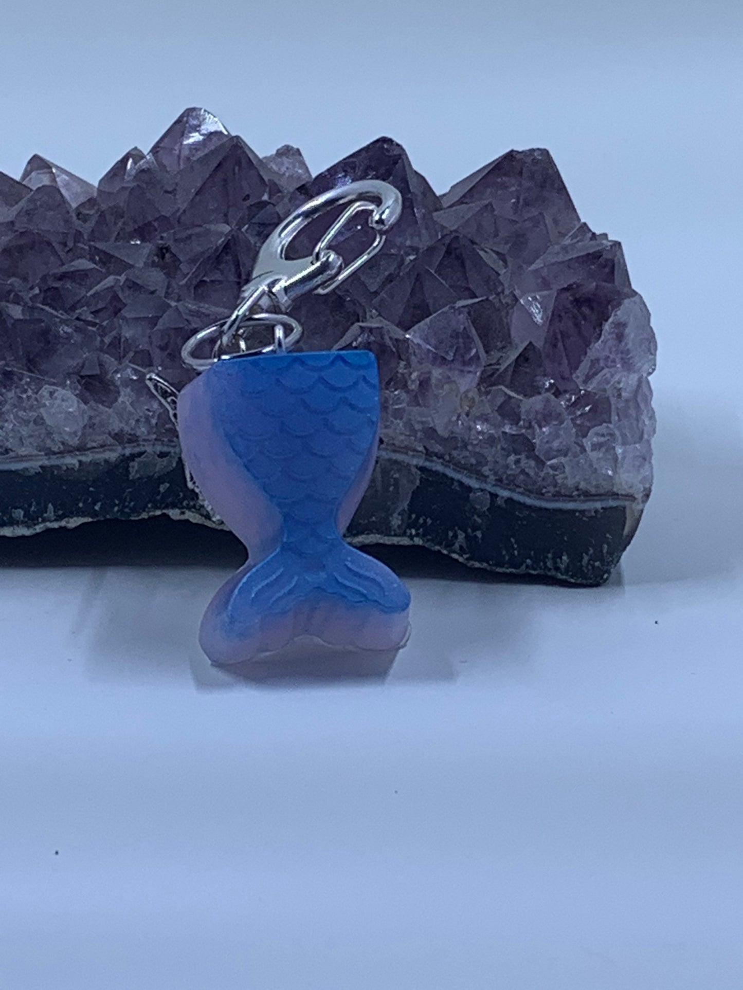 Resin Mermaid Tail Keychains