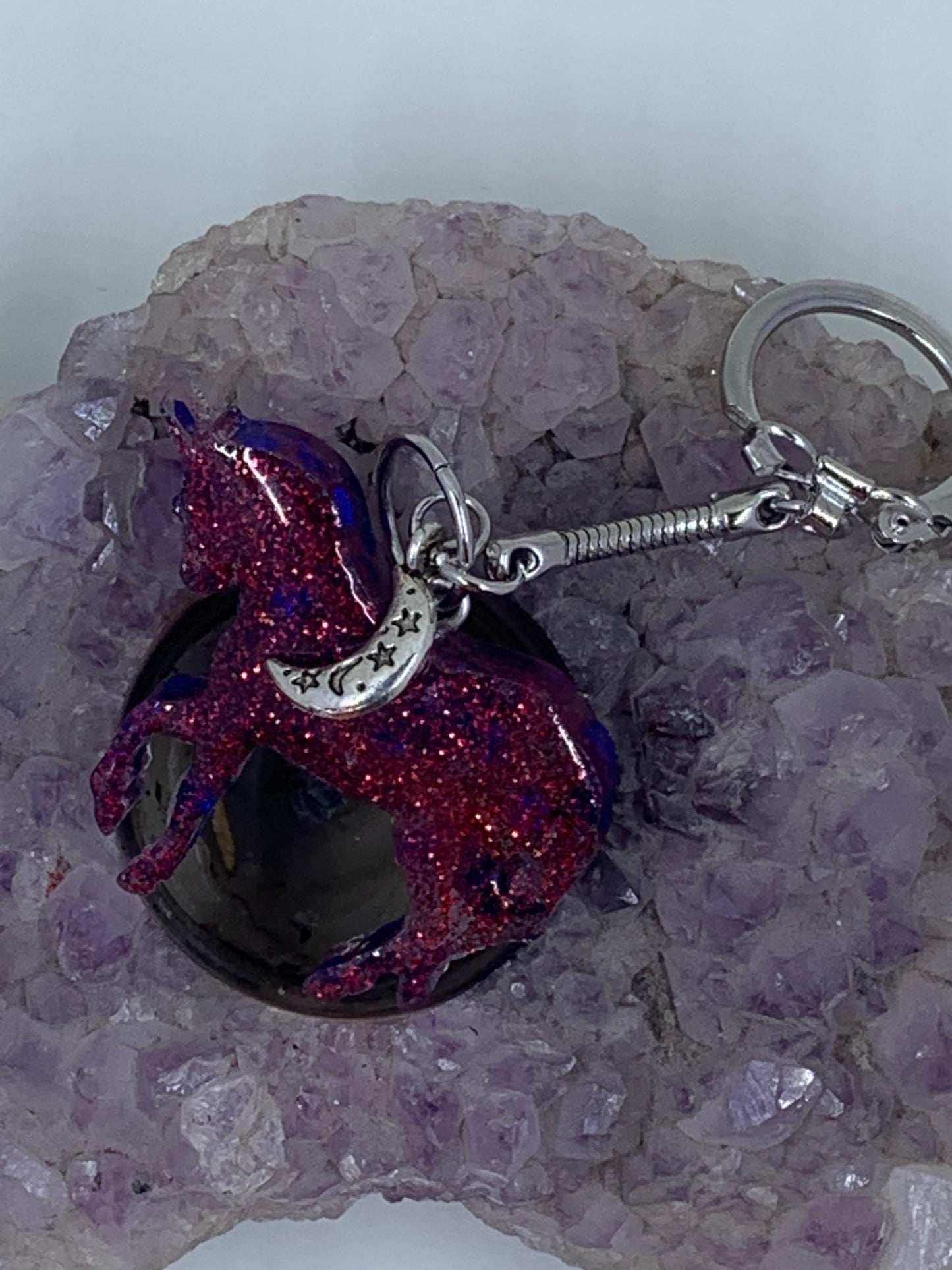 Resin Unicorn Keychain