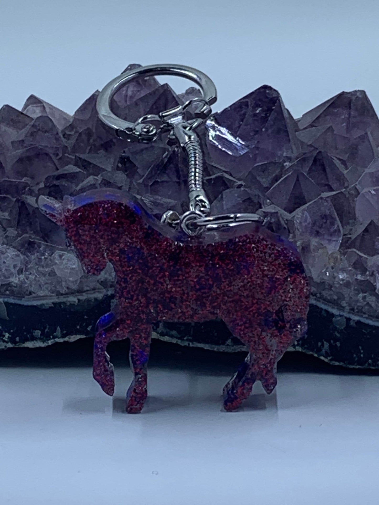 Resin Unicorn Keychain