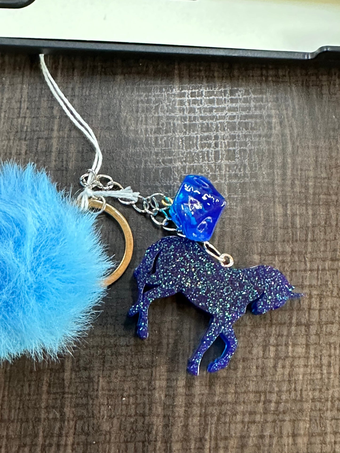 Resin Unicorn Keychain