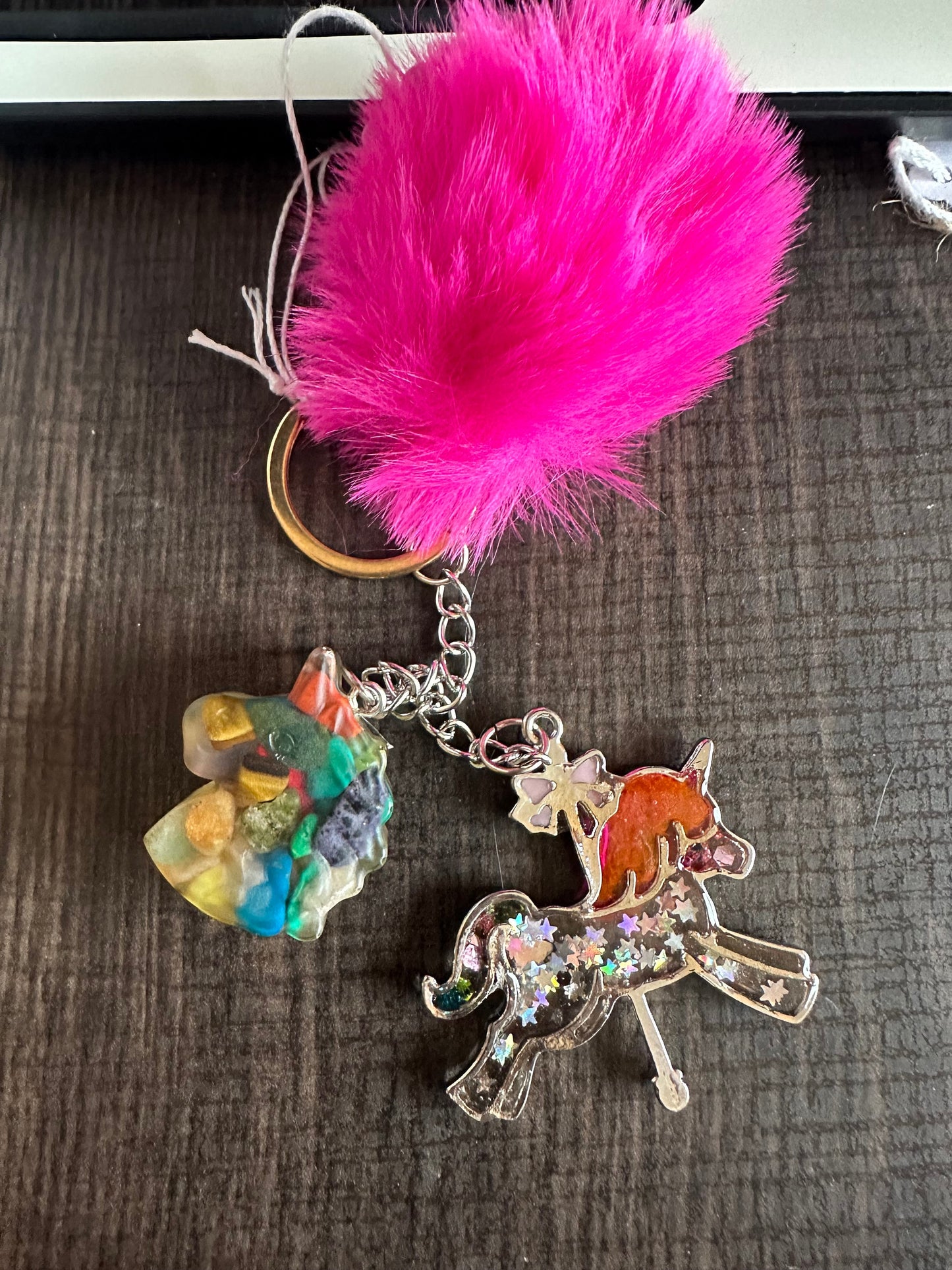 Unicorn Head Orgone Key Chain