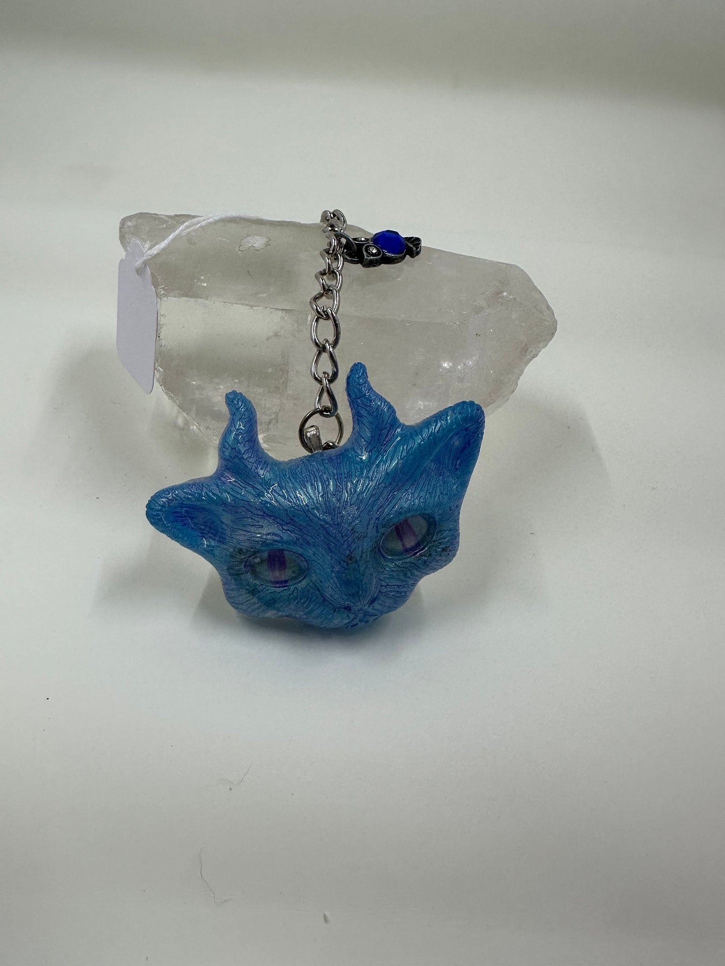 Resin Kitty Head Keychain