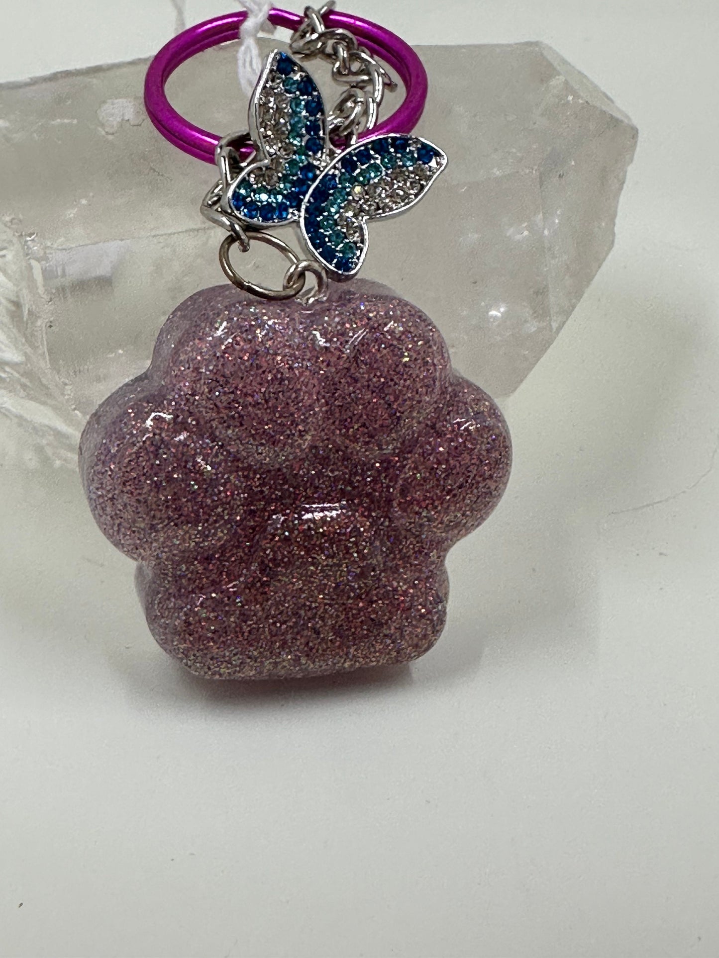 Cat Paw Keychain with Stickers