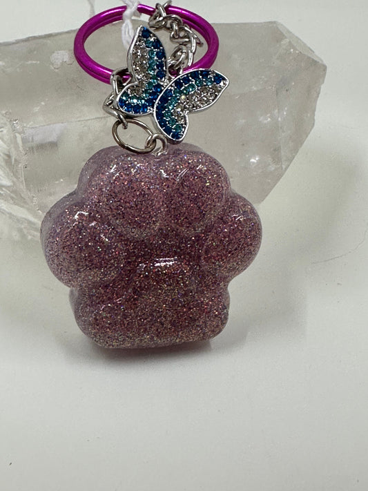 Cat Paw Keychain with Stickers